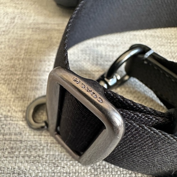 Coach Charcoal Leather Backpack - Picture 6 of 7